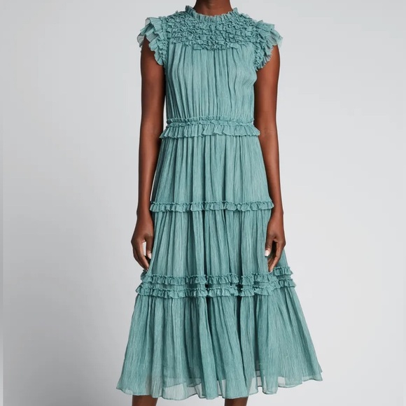 Ulla Johnson Marta Dress In Adriatic - Picture 1 of 9